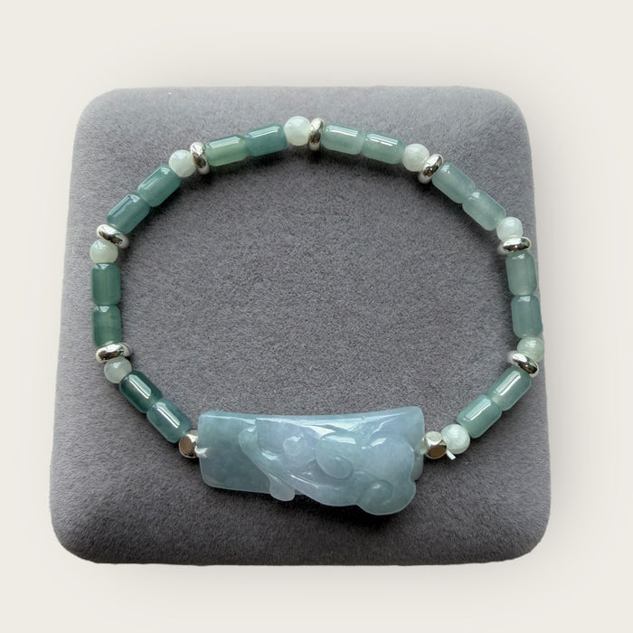 Blue Cloud Jadeite Bracelet