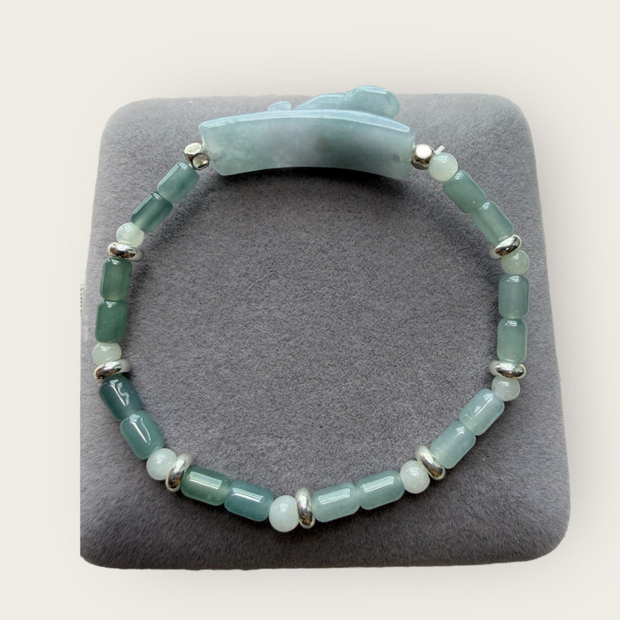 Blue Cloud Jadeite Bracelet