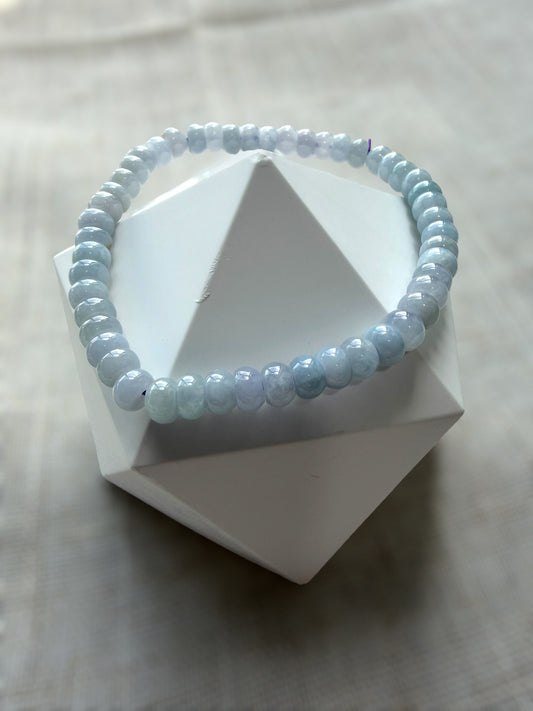 Purple Jadeite Abacus Bead Bracelet