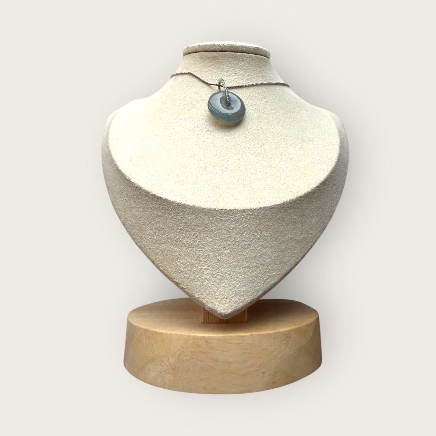 Icy Wuji Jadeite Donut Necklace