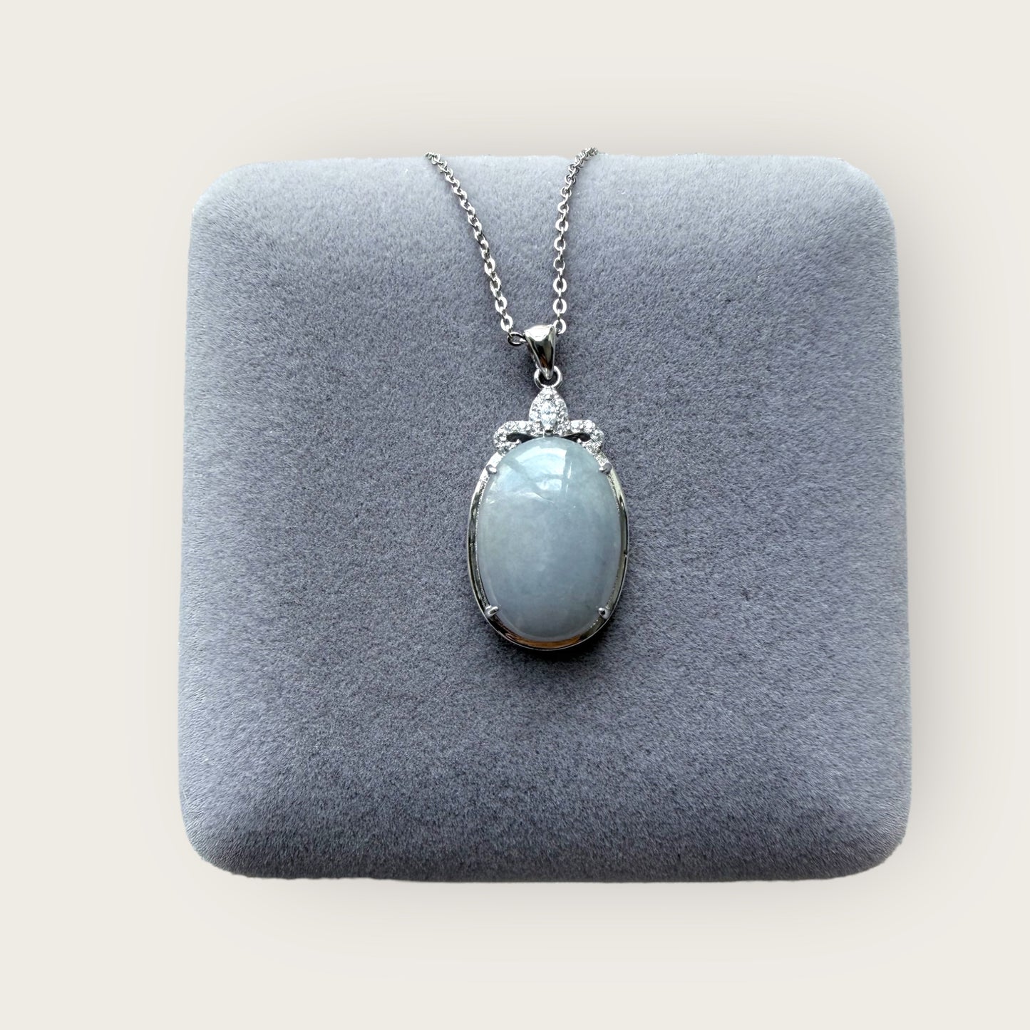 Purple Jadeite Cabochon Necklace