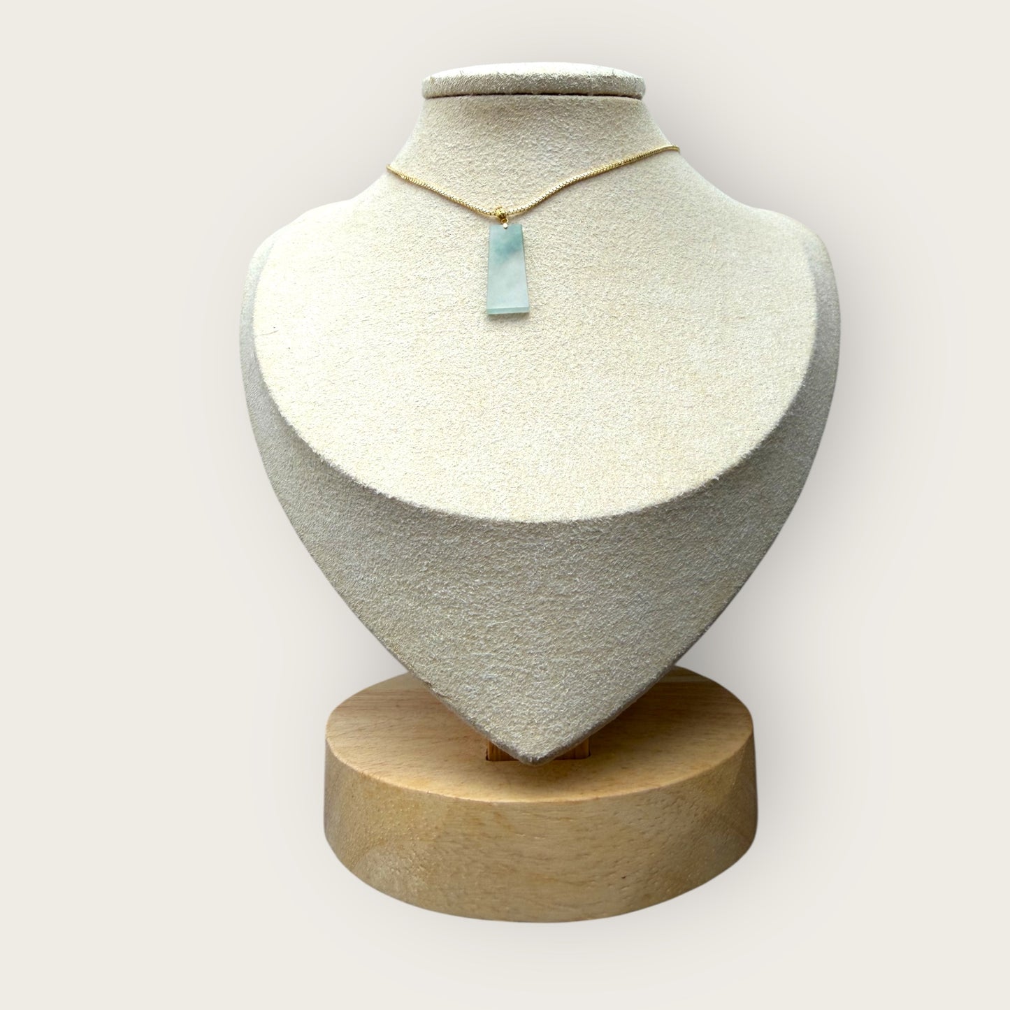 Jadeite Pendant - 18K Gold Hook