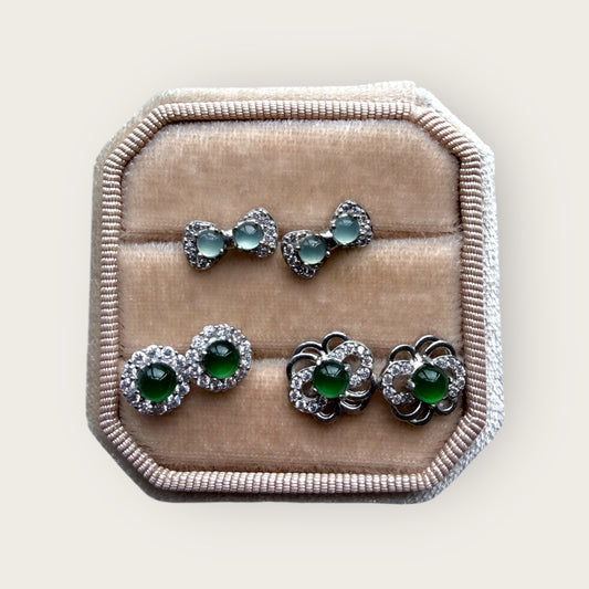 Jadeite Earring Studs