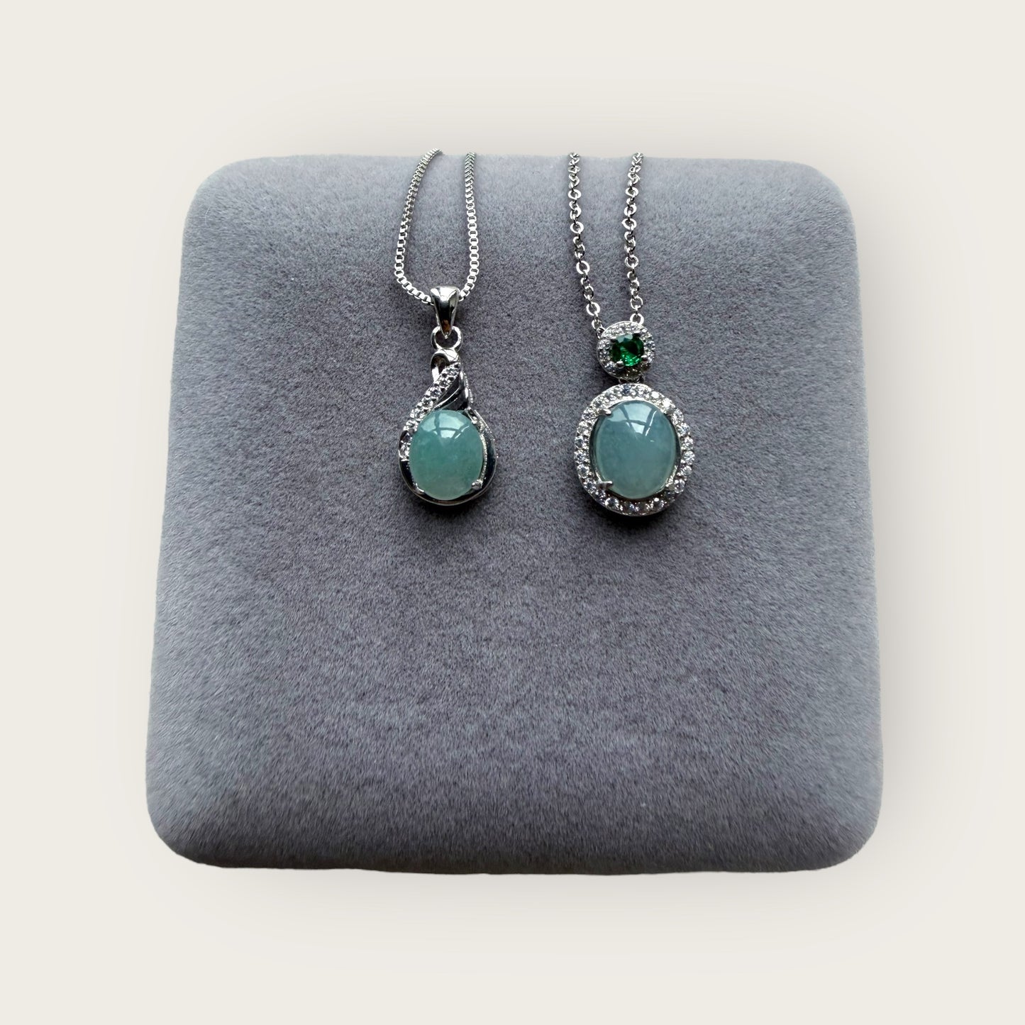 Monet Jadeite Cabochon Necklace