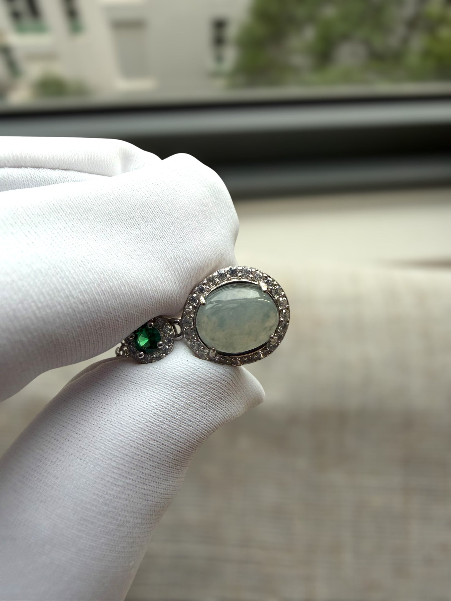 Monet Jadeite Cabochon Necklace