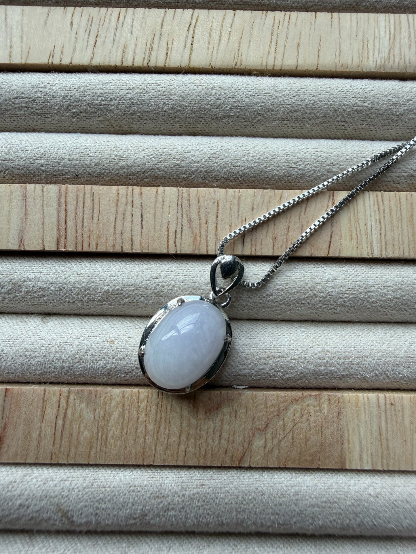 Purple Jadeite Cabochon Necklace