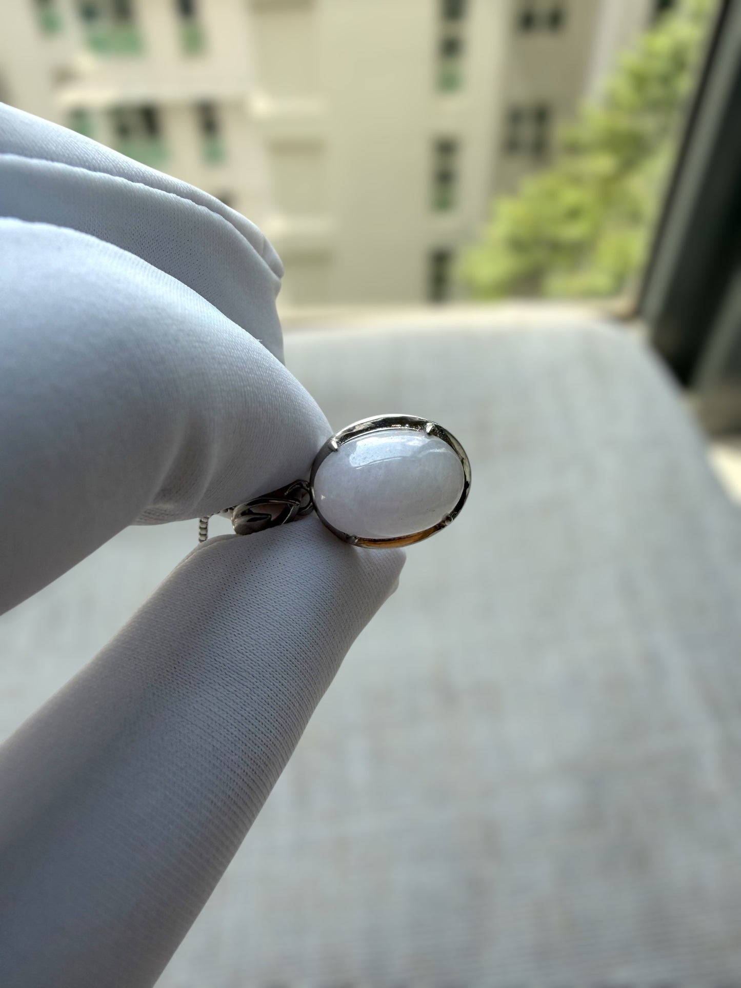 Purple Jadeite Cabochon Necklace