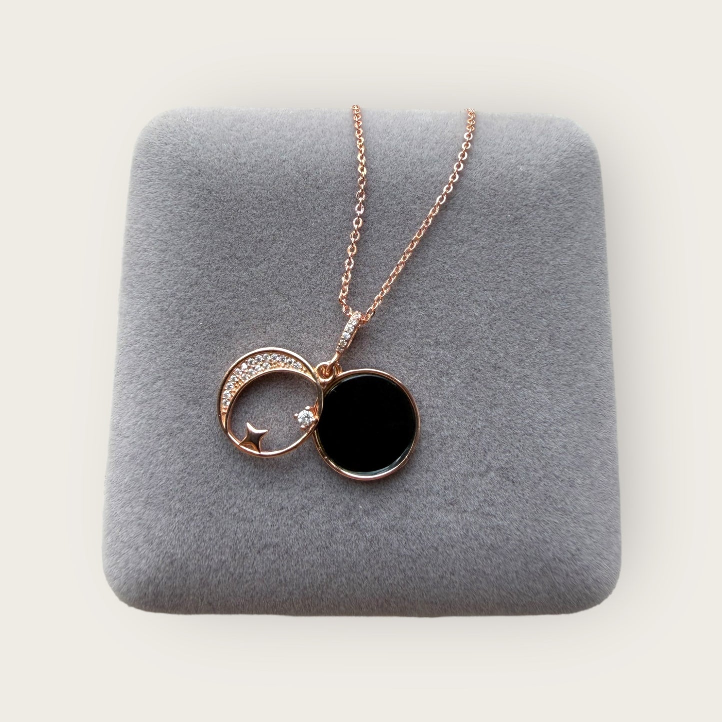 Omphacite Jadeite Moon Star Necklace