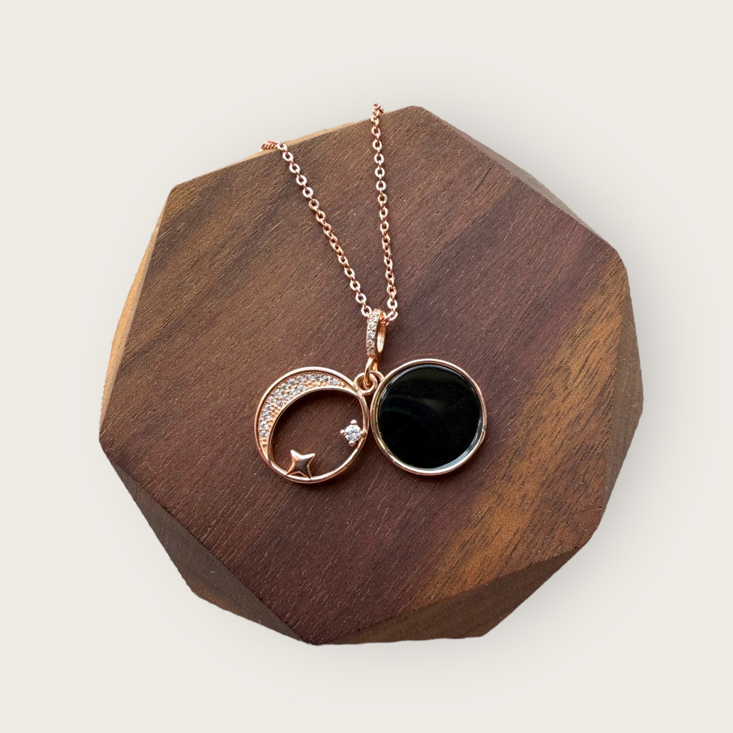 Omphacite Jadeite Moon Star Necklace