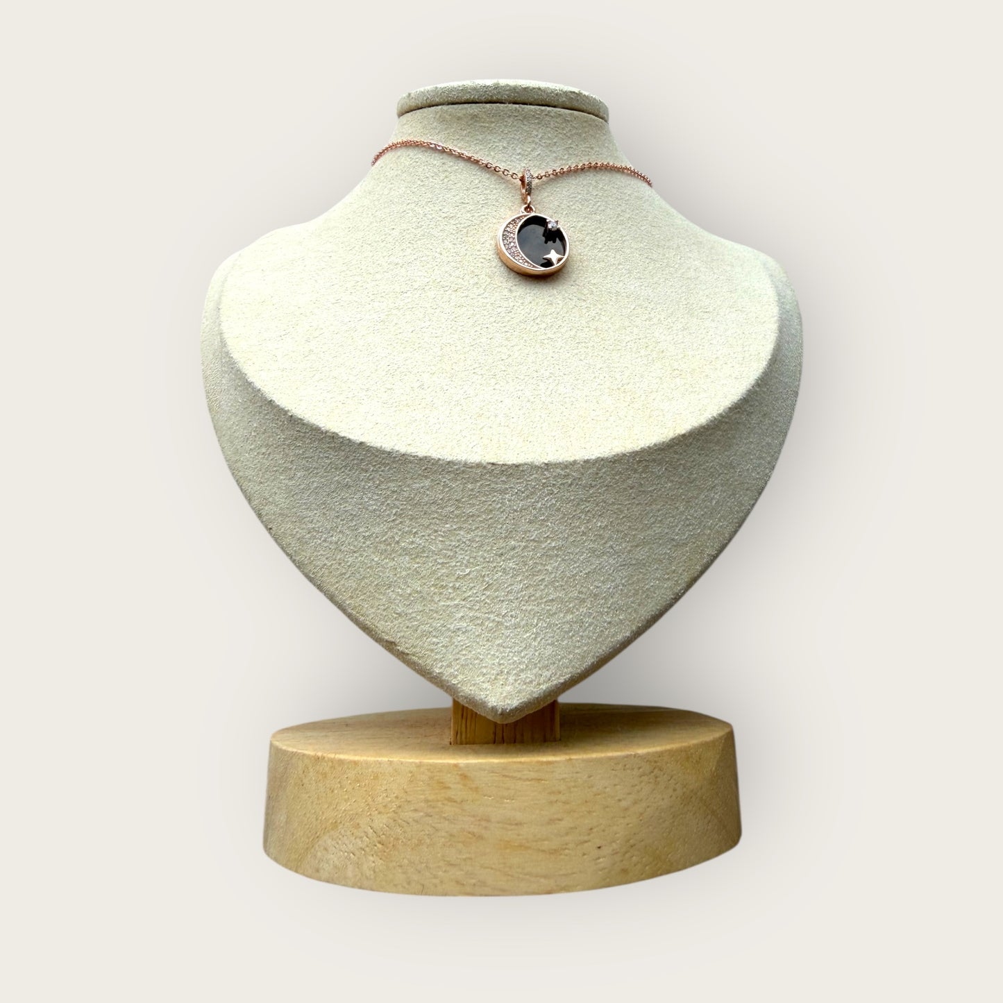 Omphacite Jadeite Moon Star Necklace