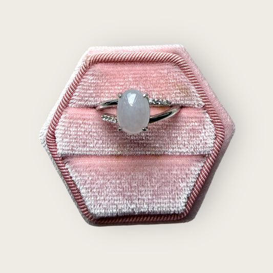 Purple Oval Jadeite Ring