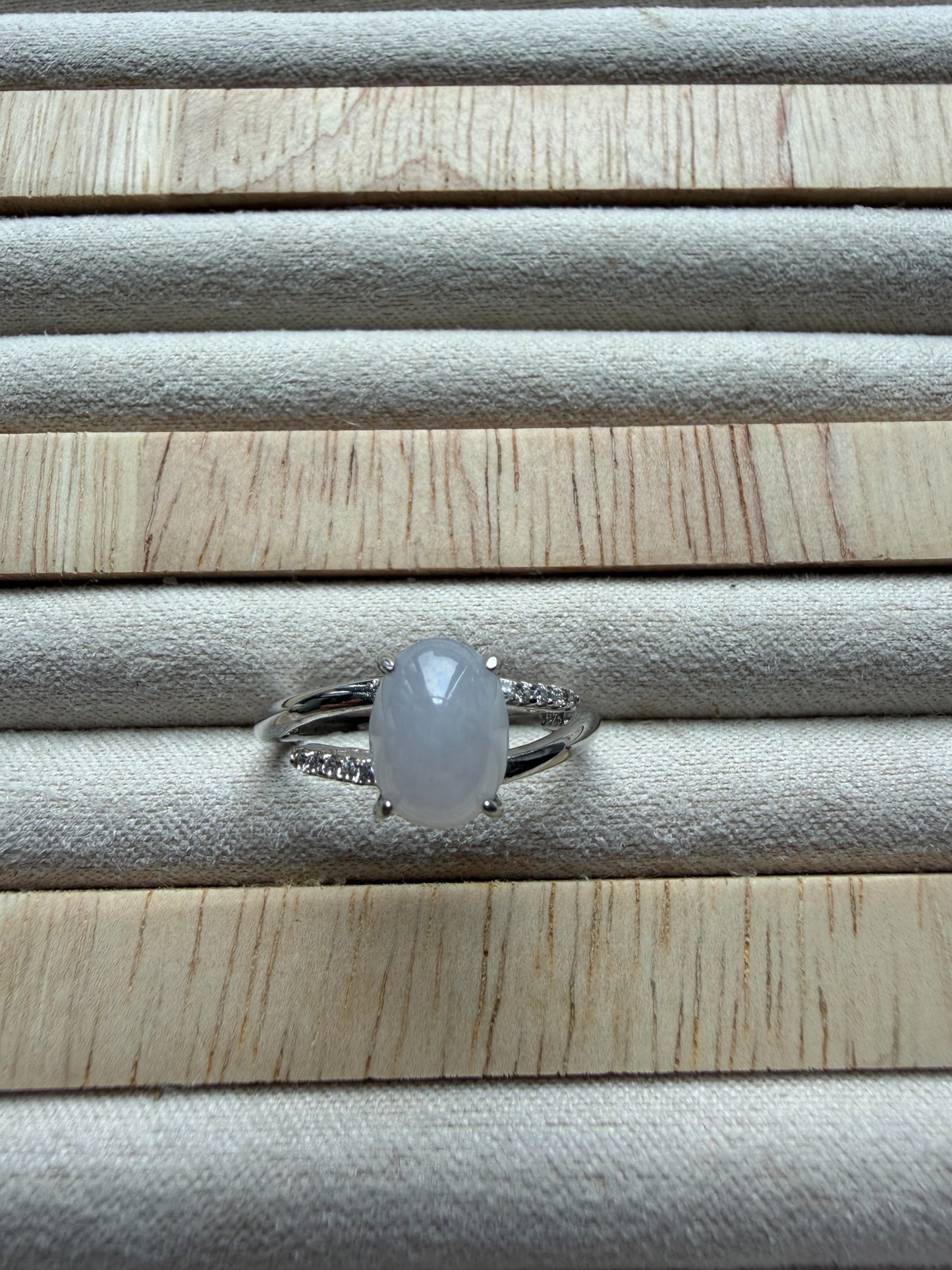 Purple Oval Jadeite Ring