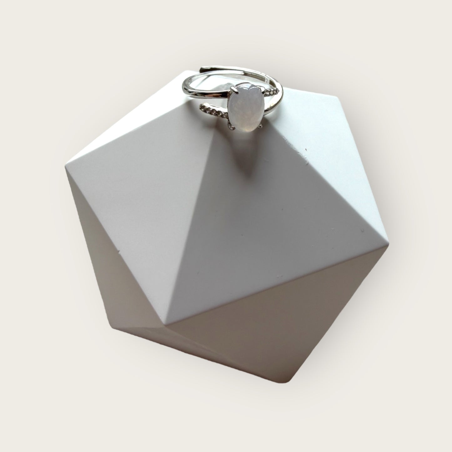 Purple Oval Jadeite Ring