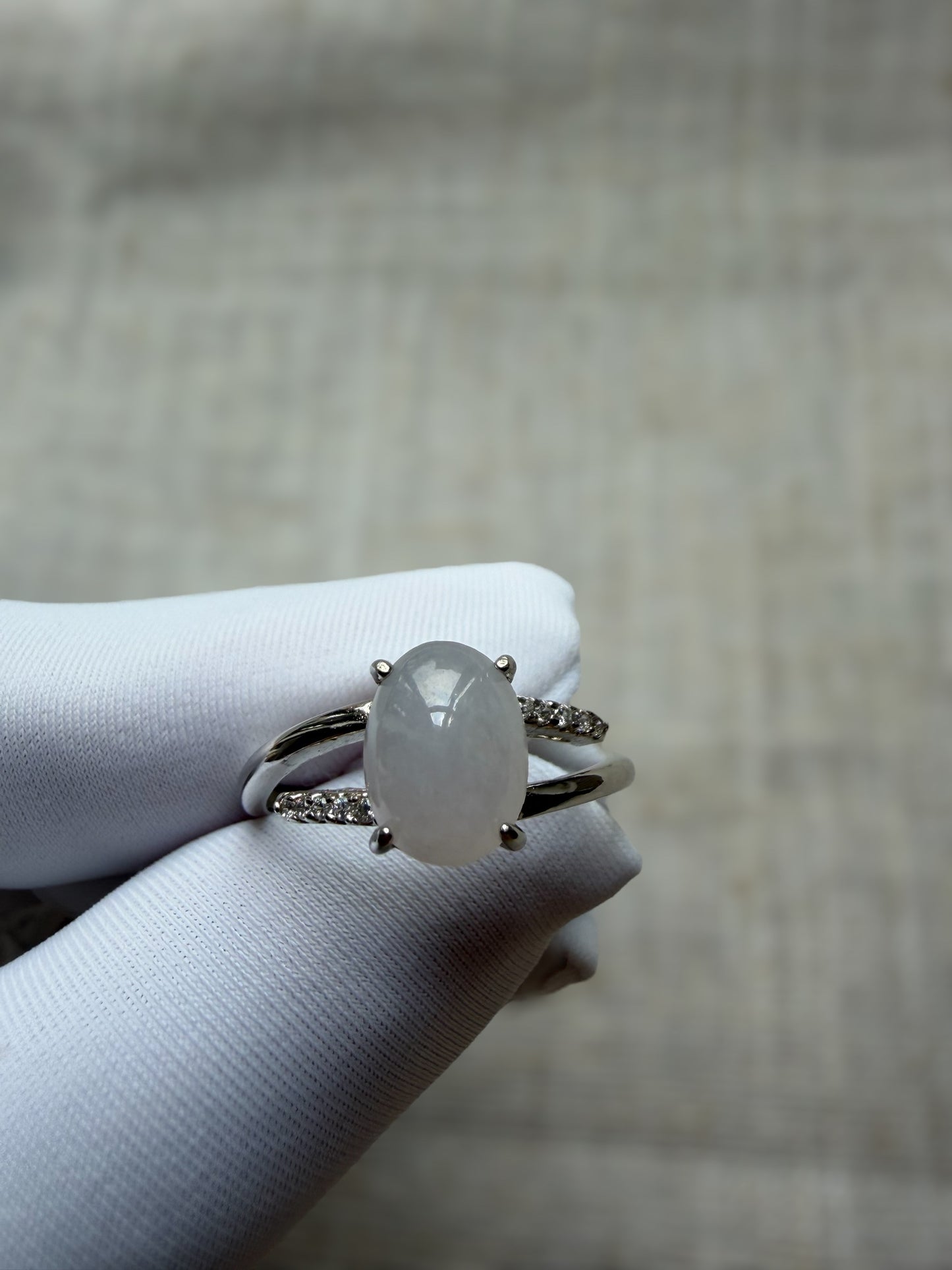 Purple Oval Jadeite Ring