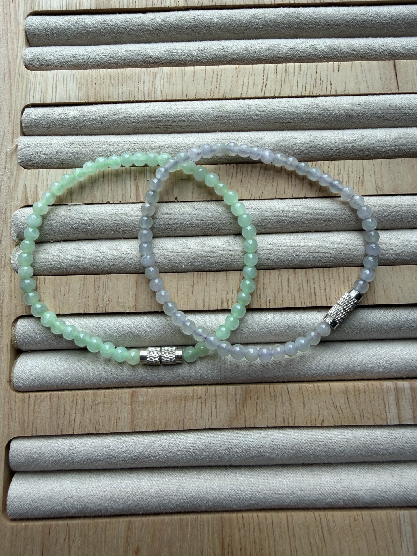 Dainty Jadeite Bead Bracelet