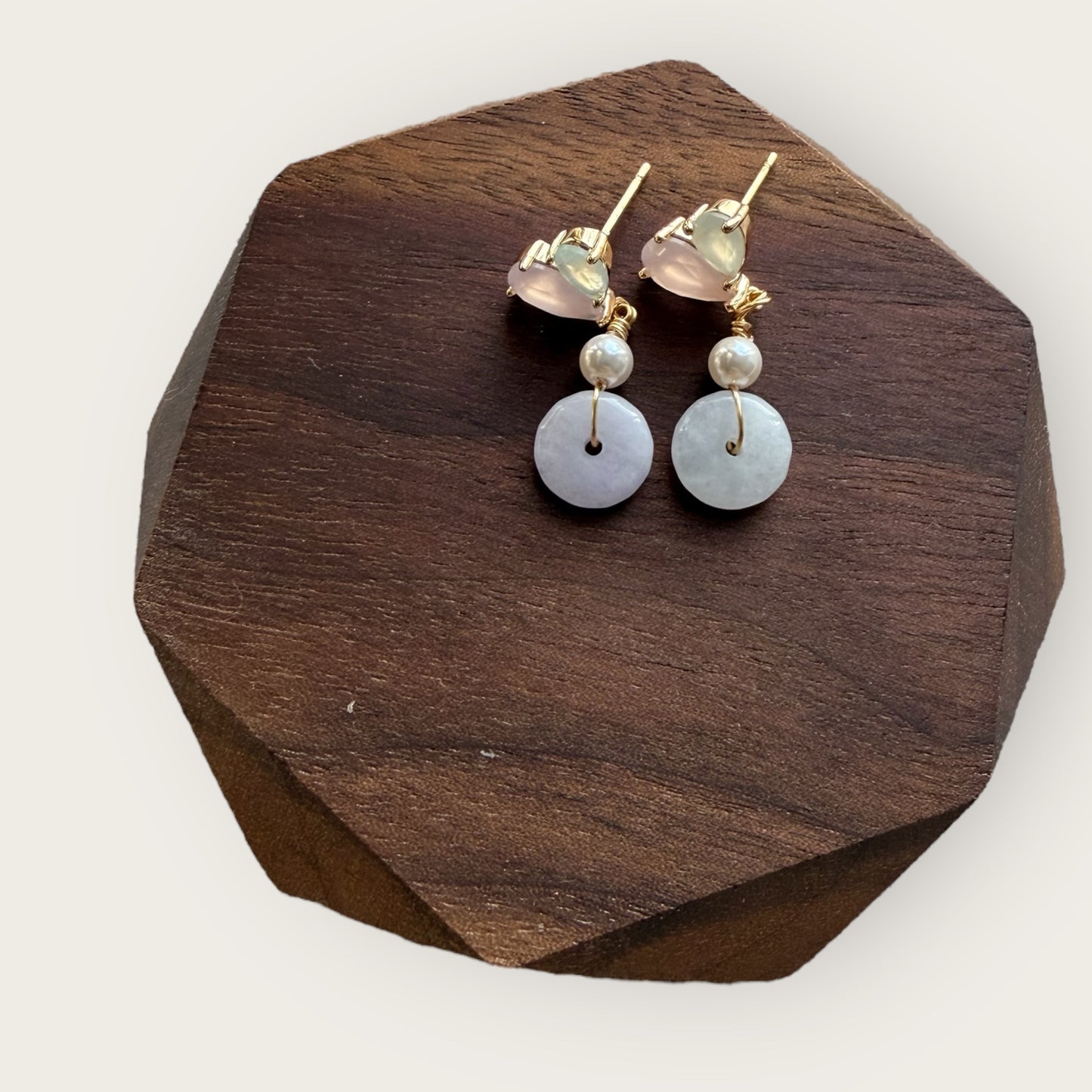 Purple Donut Jadeite Earring Studs