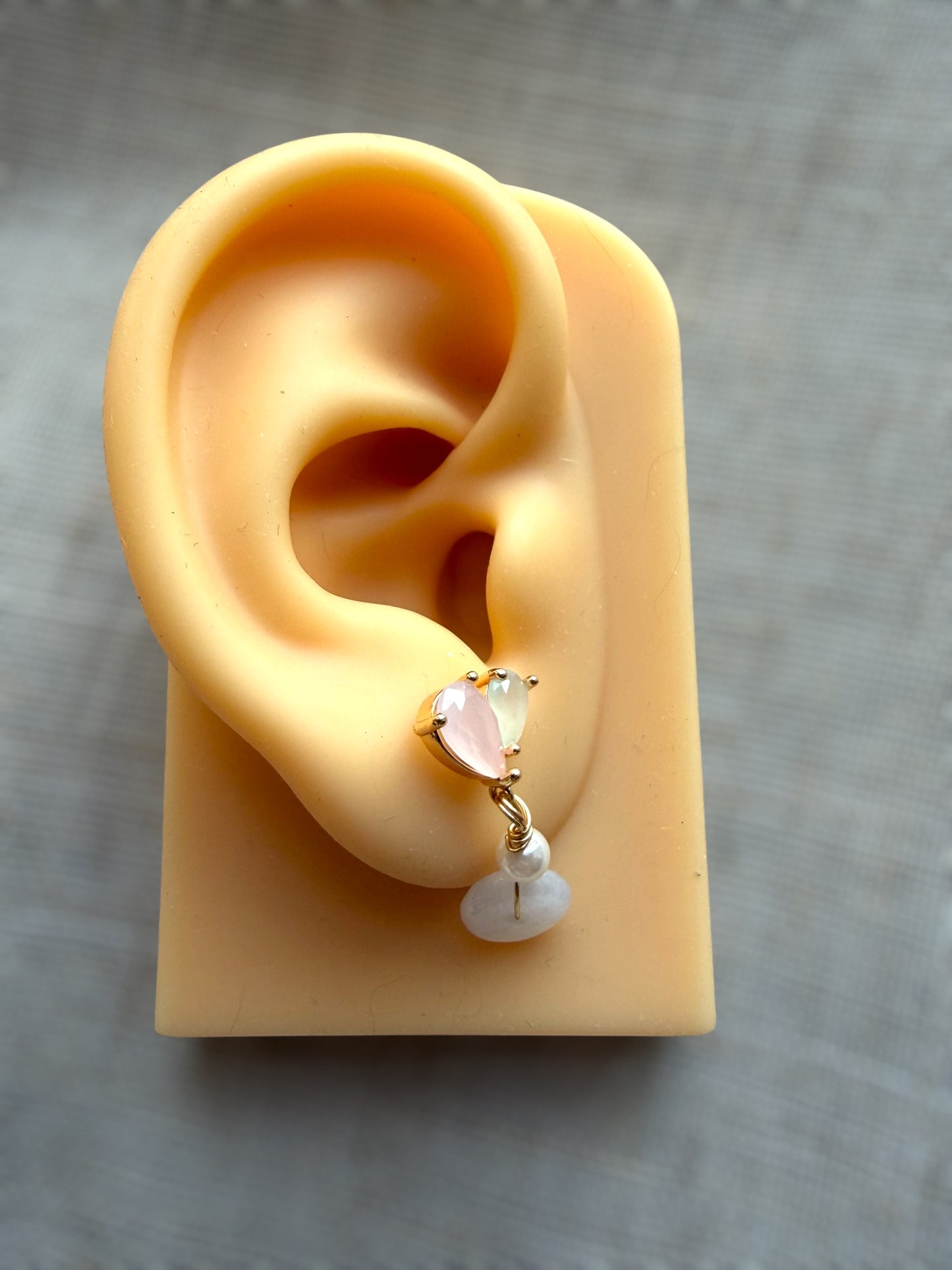 Purple Donut Jadeite Earring Studs