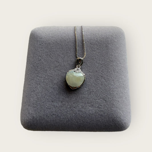White Heart Jadeite Necklace