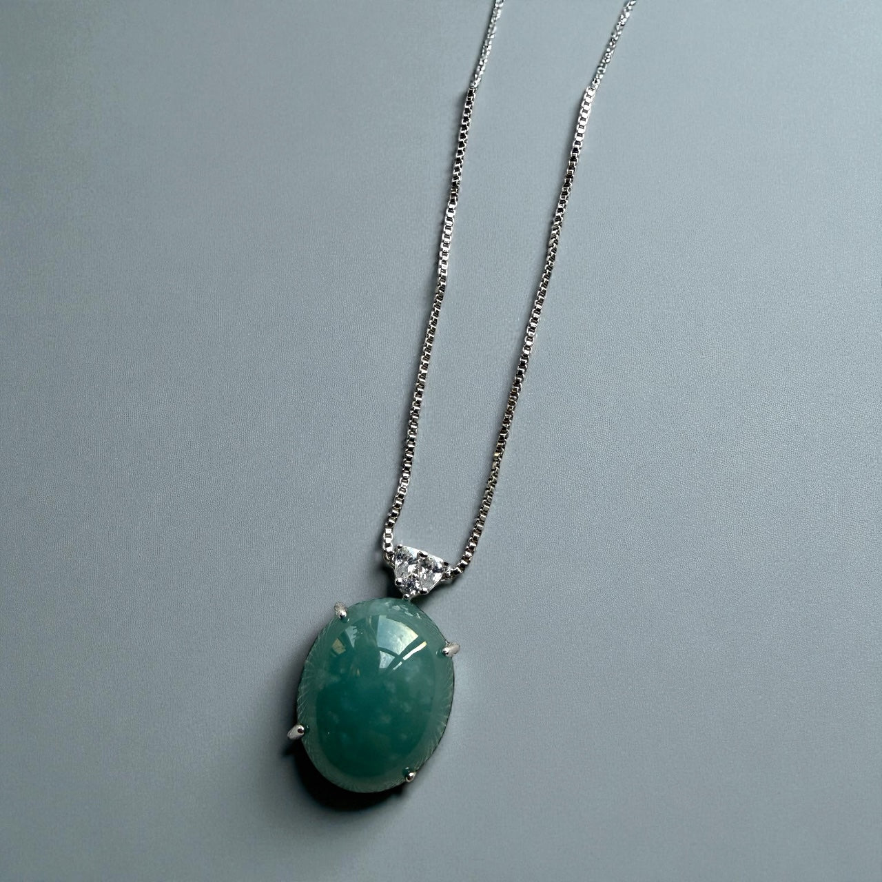 Green Cabochon Jadeite Necklace