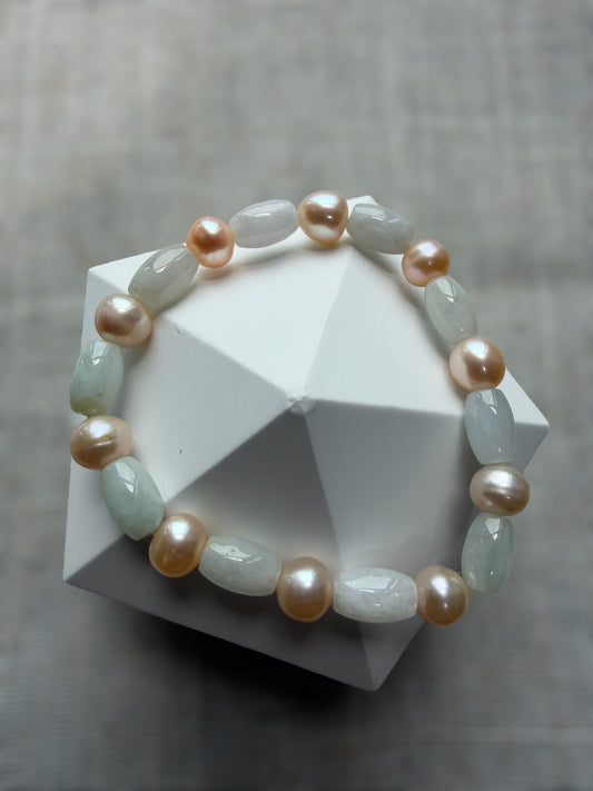 Jadeite Pearl Bracelet