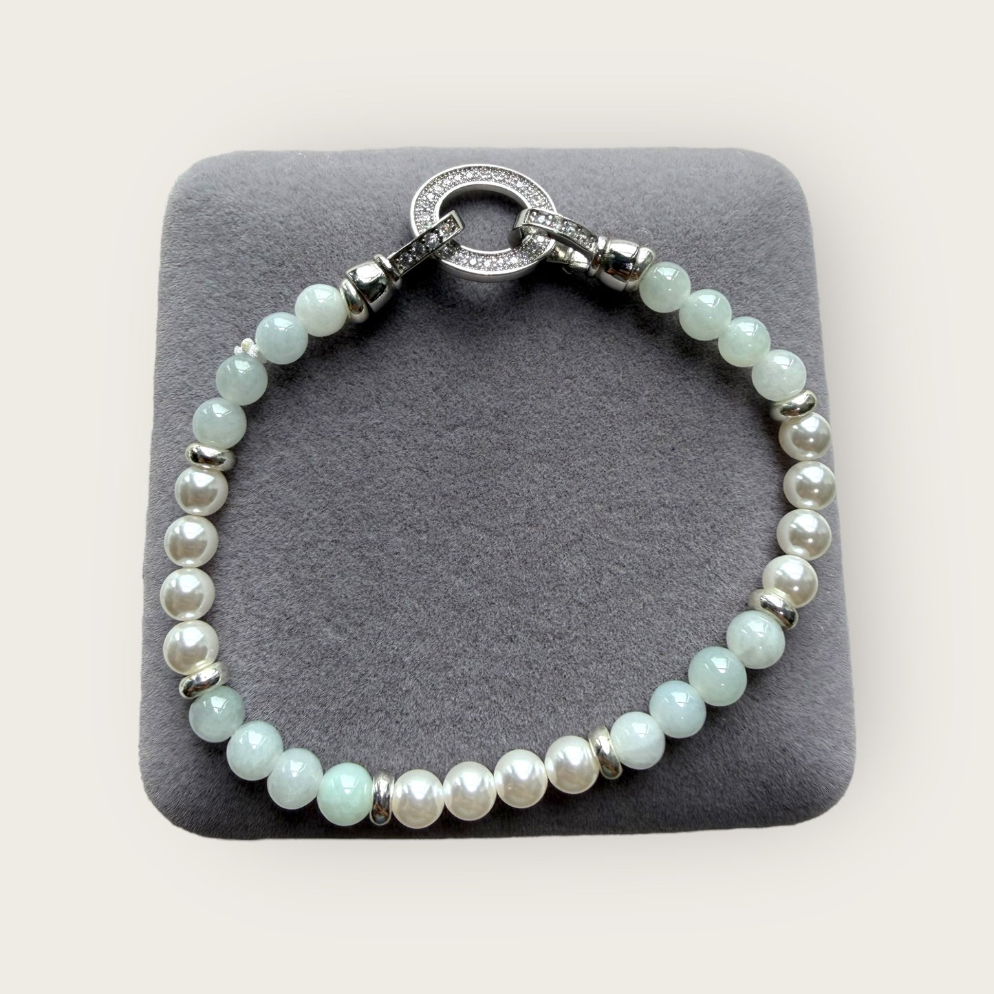Jadeite Pearl Bracelet