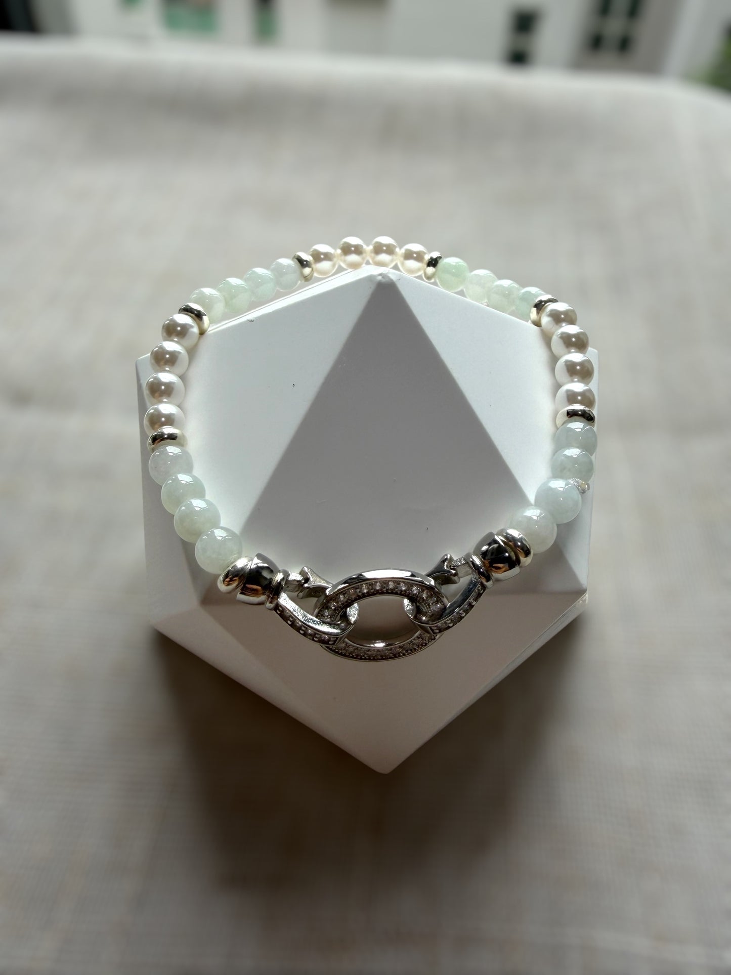 Jadeite Pearl Bracelet