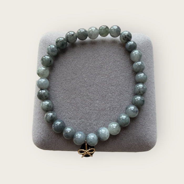 Black Jadeite Bead Bracelet