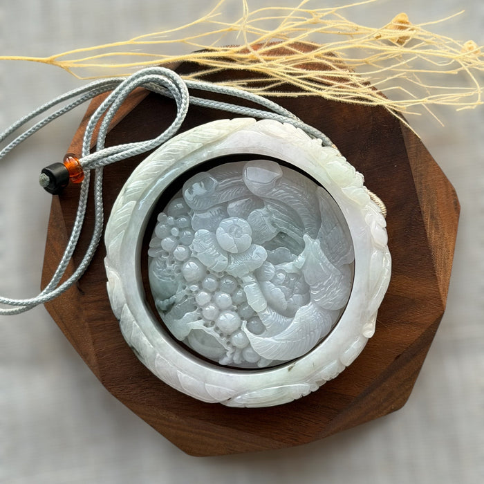 Carved Jadeite Bangle Set