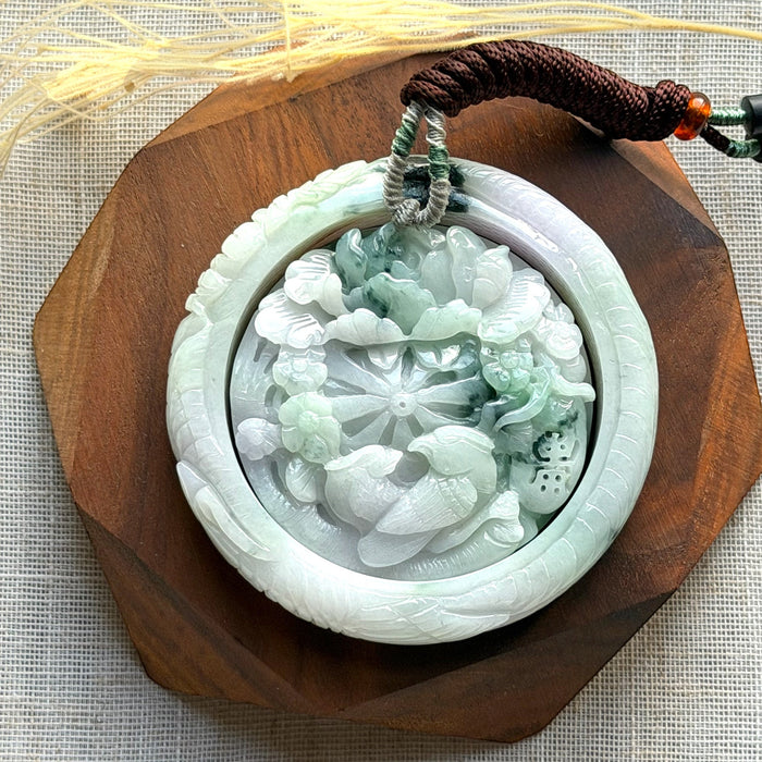 Carved Jadeite Bangle Set