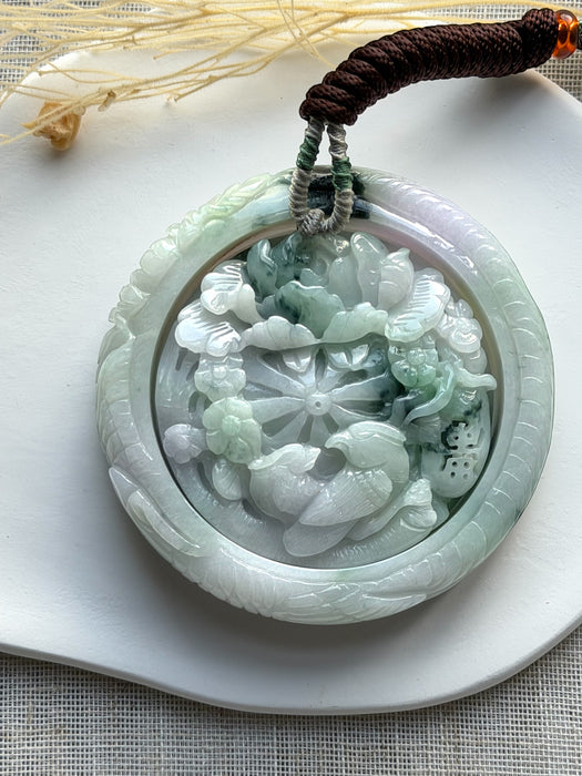 Carved Jadeite Bangle Set