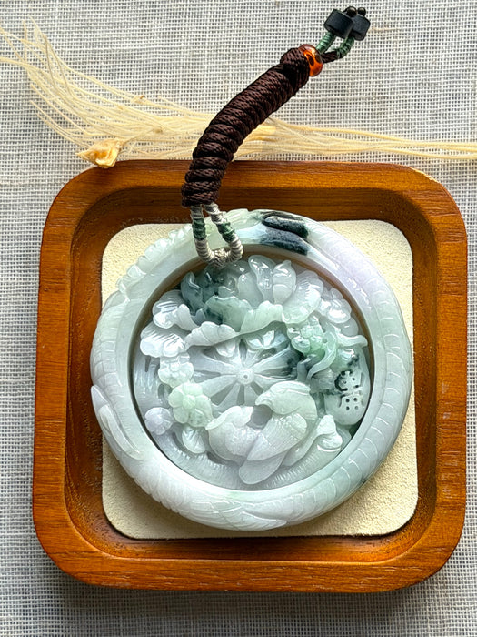 Carved Jadeite Bangle Set