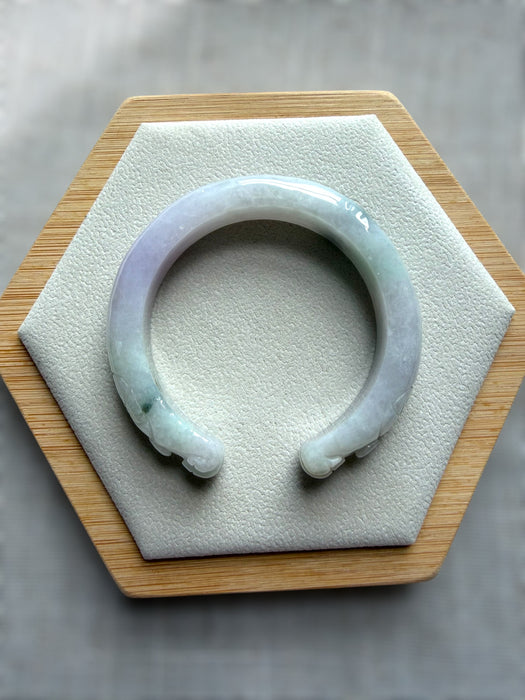 Carved Jadeite Bangle Set