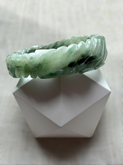 Carved Jadeite Bangle