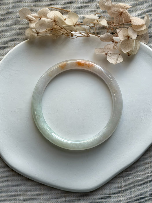White Sajin Jadeite Bangle